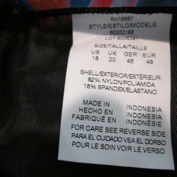 Swim Solutions Printed Bow-Front Swim Dress NWT sz 18 - Picture 8 of 11